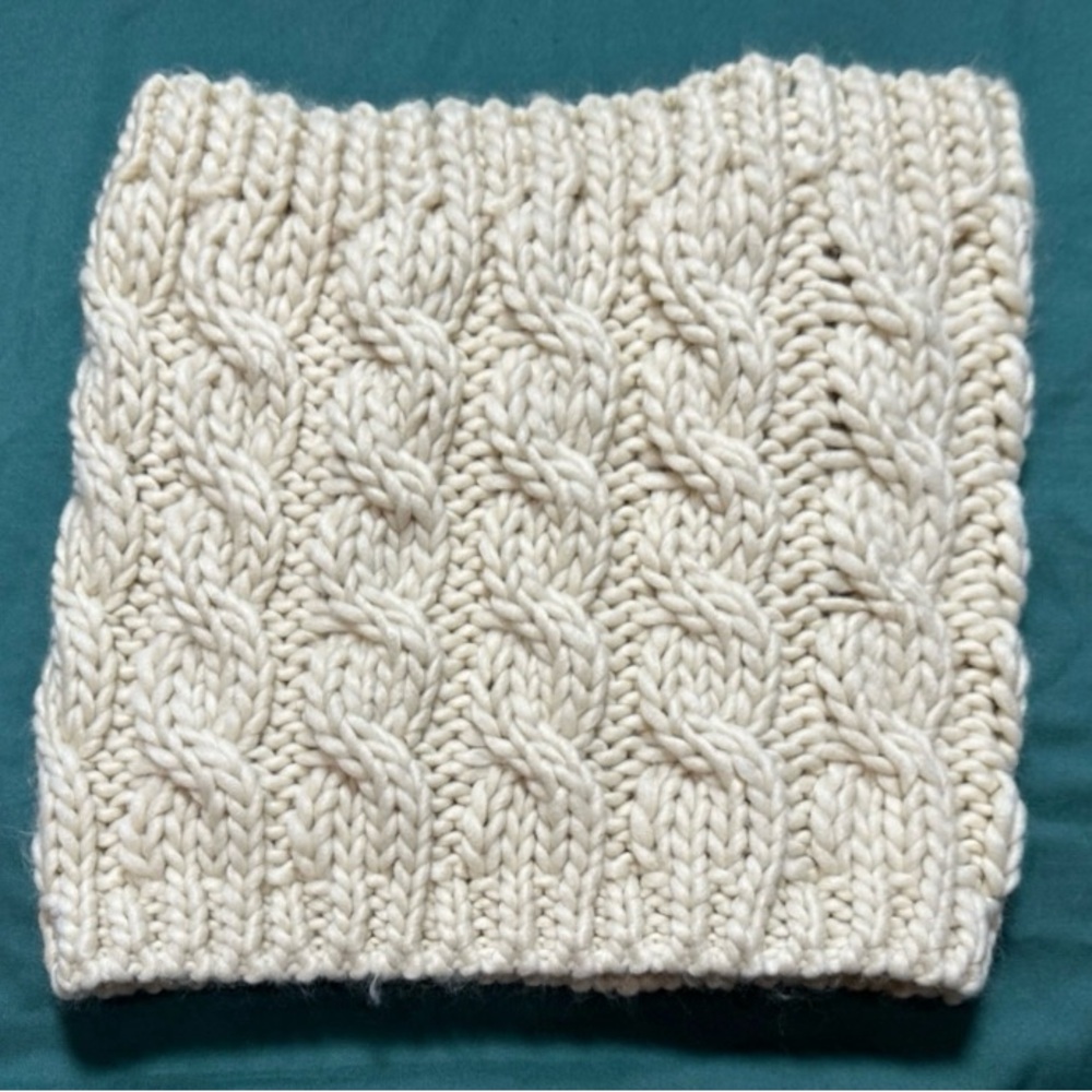 Cable Knit Neck Warmer Gaiter Scarf Ellen Tracy